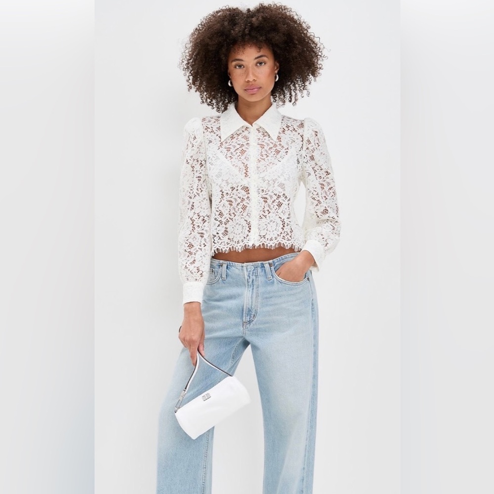 L'AGENCE
Anita Lace Button Up Blouse - Picture 2 of 9